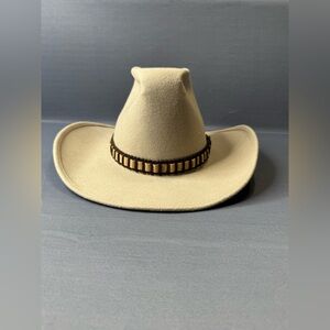 Vtg Bollman Men's Tan Western Cowboy Hat Size Large Made In USA